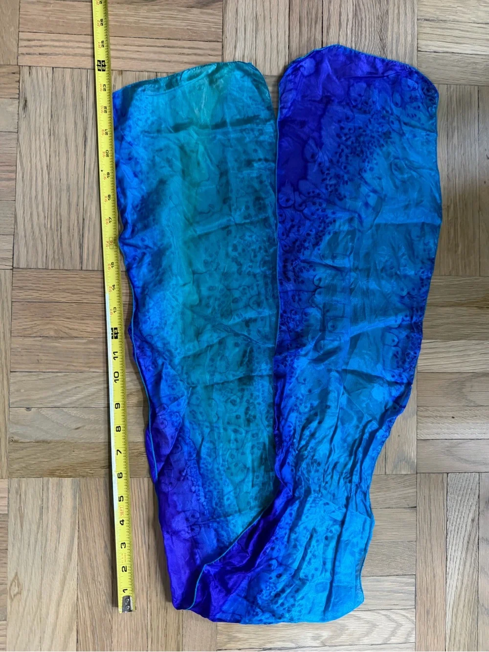 Silk Blue Teal scarf